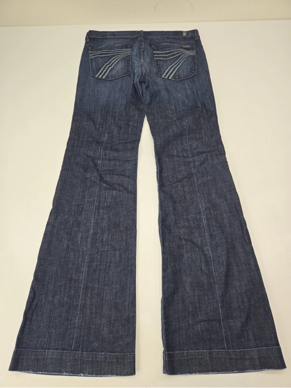 7 For All Mankind Dojo Womens Dark Wash Blue Denim Bootcut Jeans Mid Rise 31